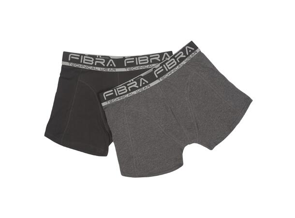 FIBRA Apex Boxer 2pck Sort/Grå S Boksershorts til herre i 2 farger 