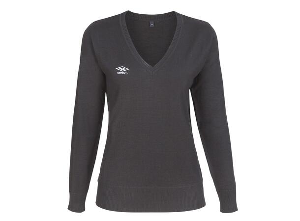 UMBRO V-Neck W Sort XL Klassisk V-genser med brodert Umbro logo 