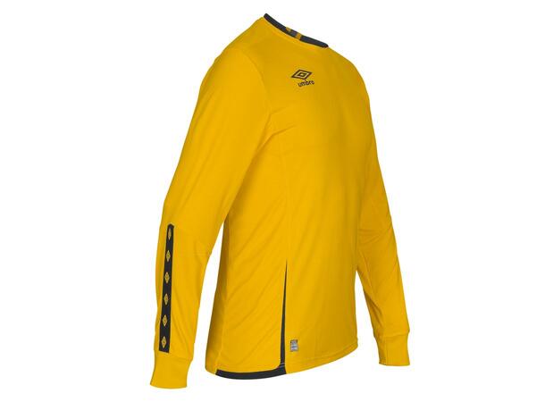 UMBRO UX Elite LS Jsy j Gul/Sort 128 Flott langermet spillertrøye 