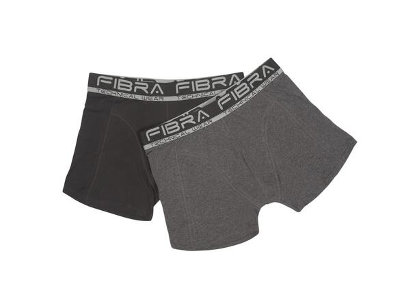 FIBRA Apex Boxer jr 2pck Sort/Grå 152 Boksershorts til herre i 2 farger 
