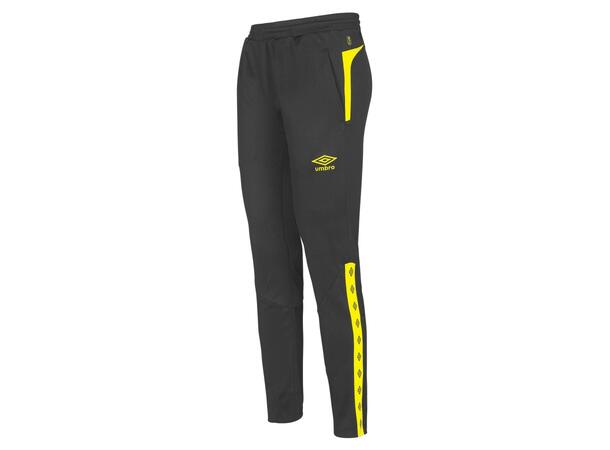 UMBRO UX Elite Pant Reg j Sort/Gul 116 Treningsbukse i normal passform 