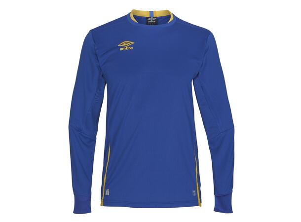 UMBRO UX Elite LS Jsy Blå/Gul L Flott langermet spillertrøye 
