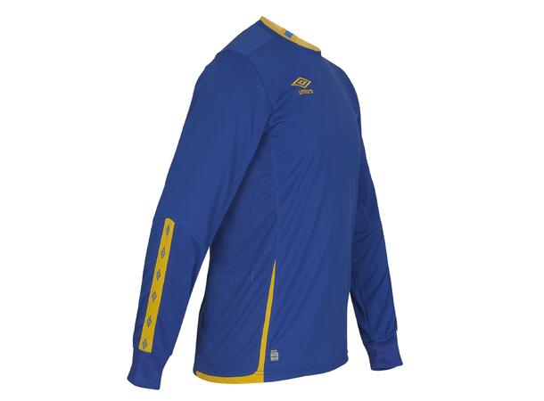 UMBRO UX Elite LS Jsy Blå/Gul L Flott langermet spillertrøye 