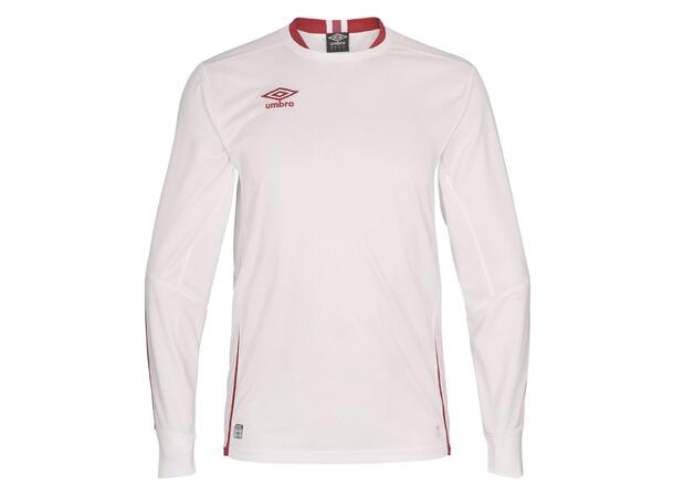 UMBRO UX Elite LS Jsy Hvit/Rød L Flott langermet spillertrøye 