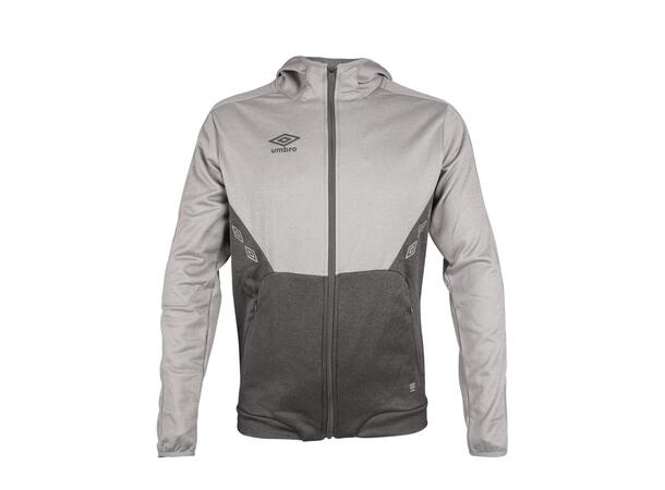 UMBRO Core Tech Hood Zip Gråmelert XXL Jakke med hette, i resirkulert polyester 