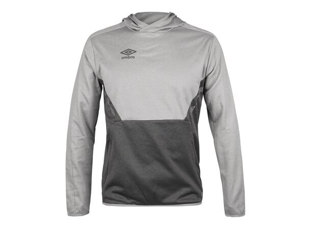 UMBRO Core Tech Hoodie Jr Gråmelert 128 Hettegenser i resirkulert polyester 