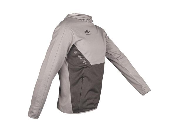 UMBRO Core Tech Hoodie Jr Gråmelert 128 Hettegenser i resirkulert polyester 