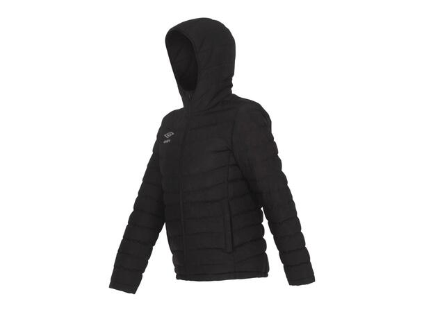 UMBRO Core Padded Jkt W Sort 38 Vattert jakke med hette til damer 