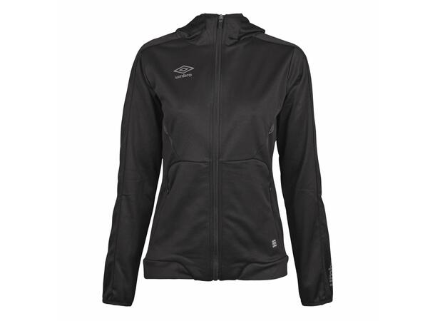 UMBRO Core Tech Hood Zip W Sort 42 Jakke med hette, i resirkulert polyester 