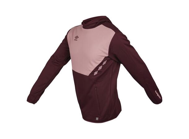 UMBRO Core Tech Hoodie Jr Burgunder 152 Hettegenser i resirkulert polyester 