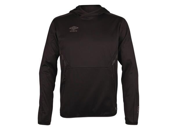 UMBRO Core Tech Hoodie Sort XS Hettegenser i resirkulert polyester 