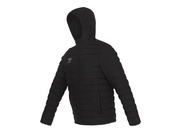 UMBRO Core Padded Jkt Jr Sort 128 Vattert jakke med hette 
