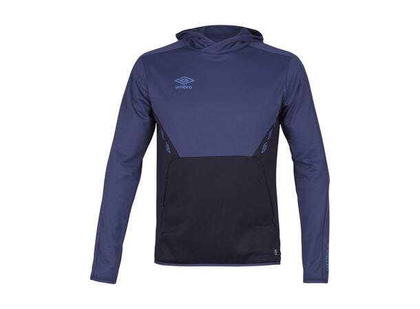 UMBRO Core Tech Hoodie Jr Blå 128 Hettegenser i resirkulert polyester 